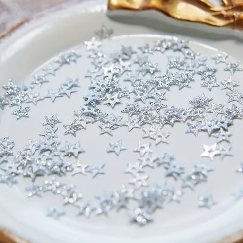 Ster Pailletten met Rijggaatje - Zilver