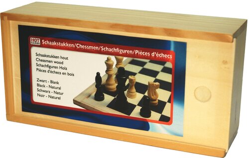 HOT Games Schaakstukken in houten Schuifkist