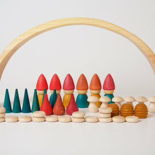 Grapat houten Kabouterset - Nins & Tomten