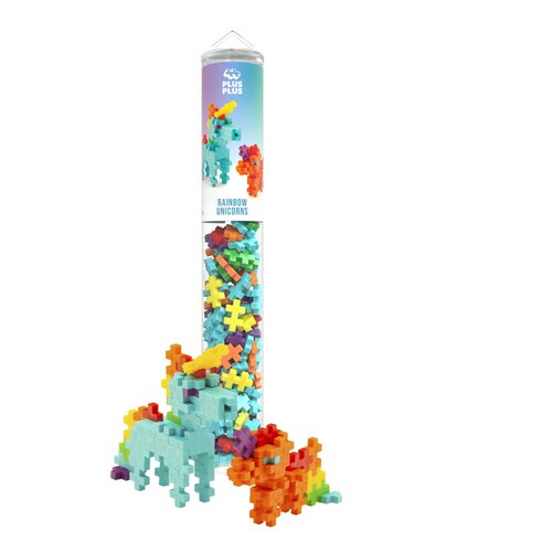 Plus Plus Rainbow Unicorns  100 stuks - Tube