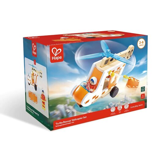 Hape Reddingshelikopter speelgoed set / Rescue helicopter