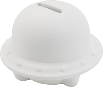 CC Spaarpot Ufo van ruw wit Terracotta 