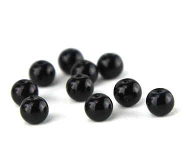 The Wool Family -  Zwarte glazen Kraaloogjes - 10 stuks 3mm | Speel je Wijs