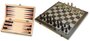 Hotgames Schaakspel en Backgammon in houten Klapcassette   | Speel je Wijs